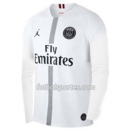 Camisetas Paris Saint Germain Jordan Blanco Tercera Equipacion 2018/2019 Manga Larga